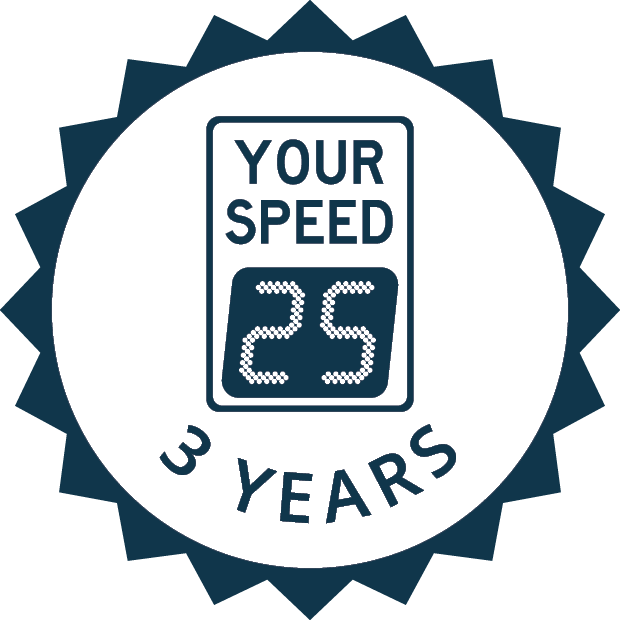 3 year radar sign warranty icon