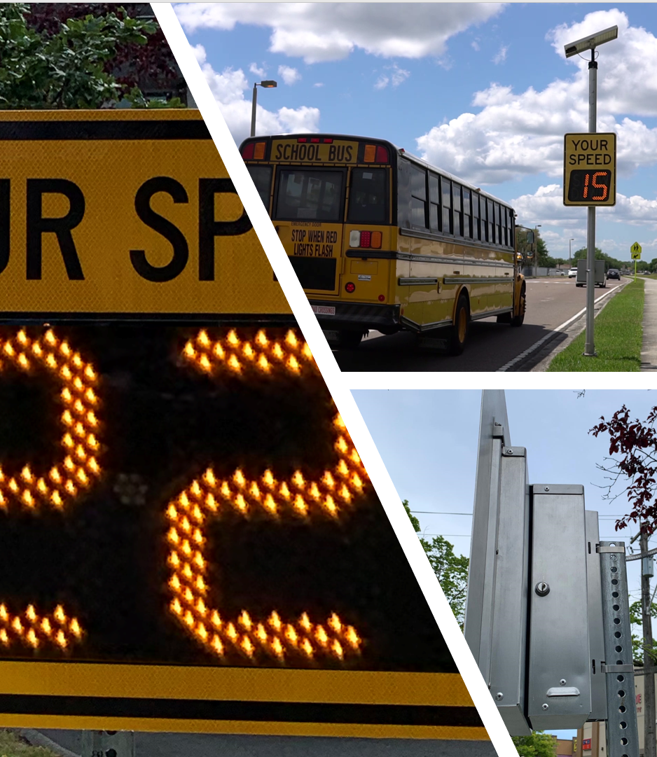 SpeedCheck collage 1.2 Carmanah SpeedCheck radar speed sign collage