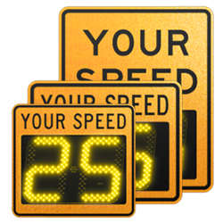 speedcheck-12 orange static signs