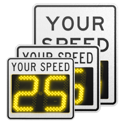 speedcheck-12 white static signs