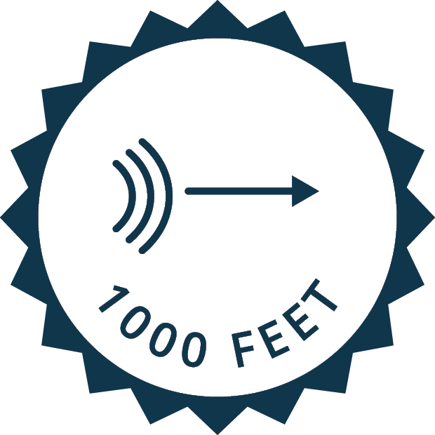 1000 ft radar range icon