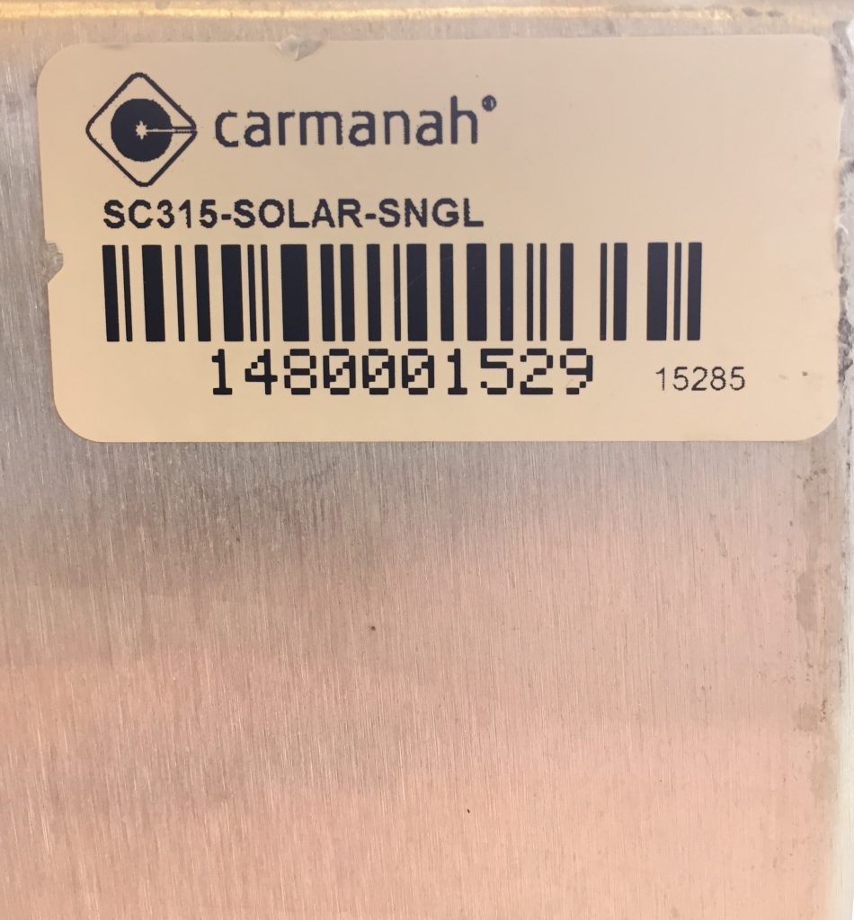 The SC315 system serial number may be on the side of the cabinet.