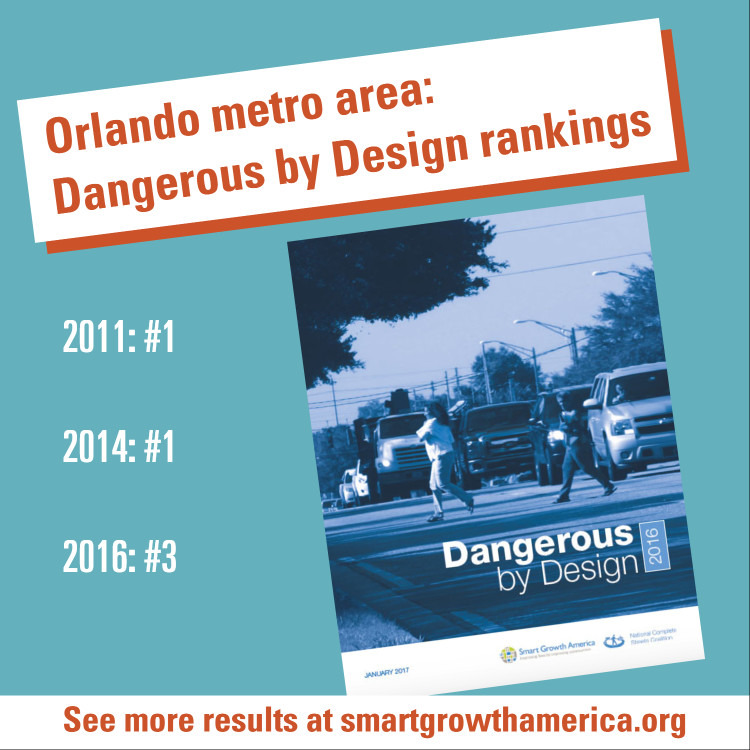 Orlando's Dangerous by Design rankings