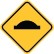speed hump warning sign icon