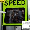 speedcheck radar speed sign ice cannon test