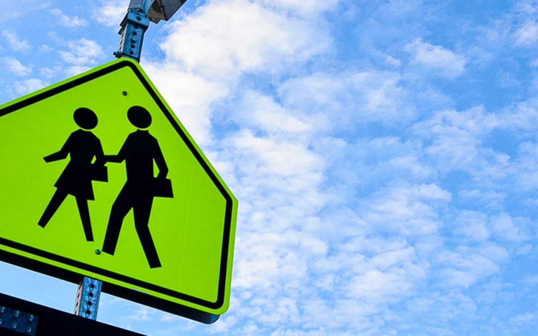 History of Fluorescent Yellow-Green School Zone Signs