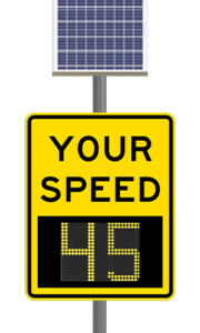 SPEEDCHECK-MX 18 inch front view with a 48x60 sign size