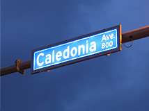 LED-illuminated street sign