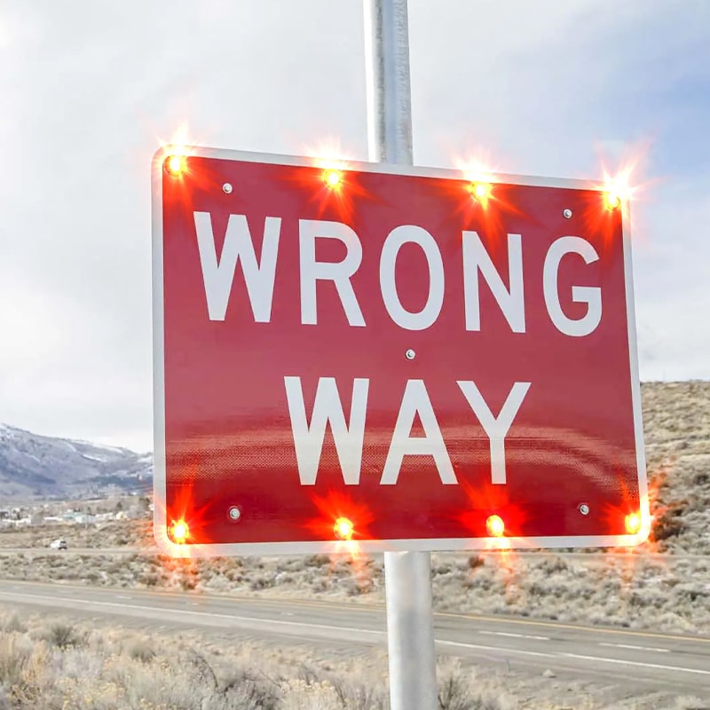 carmanah nevada wrong-way driver system LED enhanced sign