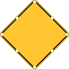 generic yellow led warning sign