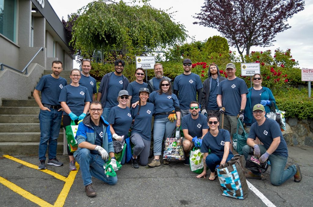 carmanah community cleanup group shot