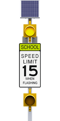 carmanah r829-g school zone speed limit flashing beacon system