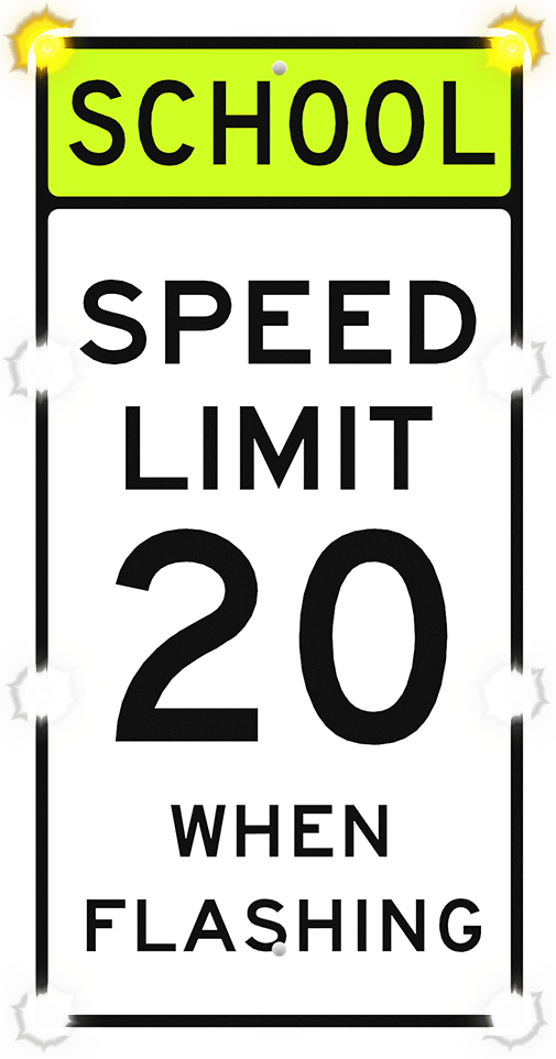 s5-1 led enhanced school zone speed limit sign