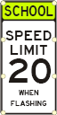 s5-1 led school zone speed limit sign