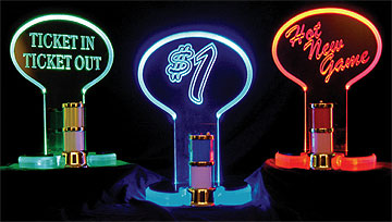 Carmanah's LED Edge-lit Slot Topper Signs