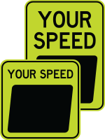 speedcheck-15 fluorescent yellow-green sign sizes