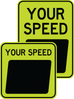 speedcheck-15 fluorescent yellow-green sign sizes