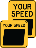 speedcheck-15 yellow sign sizes