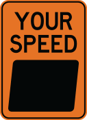 speedcheck-18 orange sign