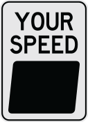 speedcheck-18 white sign