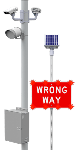 carmanah ww400 wrong way driver detection, warning and alerting system with led sign